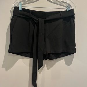 Express black tie shorts